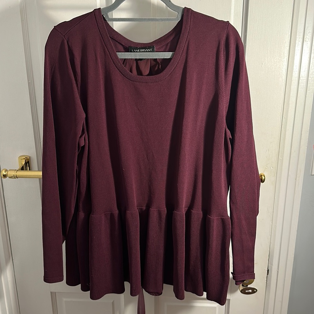 Gorgeous plum colored Lane Bryant sweater/shirt.
